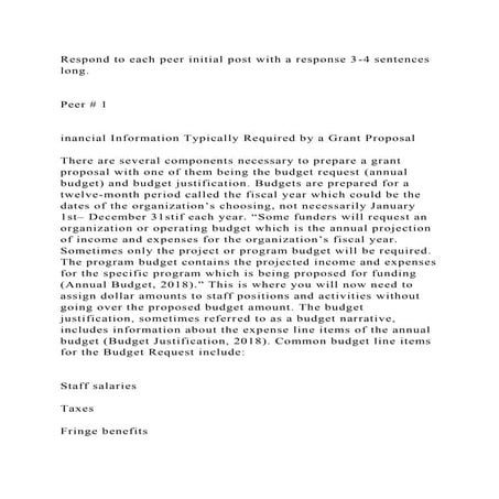 Respond to each peer initial post with a response 3-4 sentences long.docx