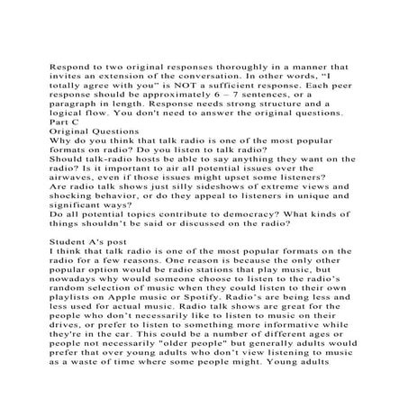 Respond to two original responses thoroughly in a manner that in.docx