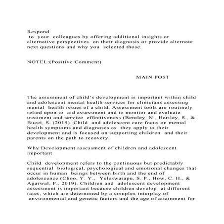 Respond to  your  colleagues by offering additional insights or .docx