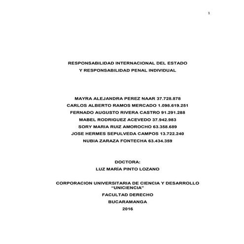 Responsabilidad internacional del estado