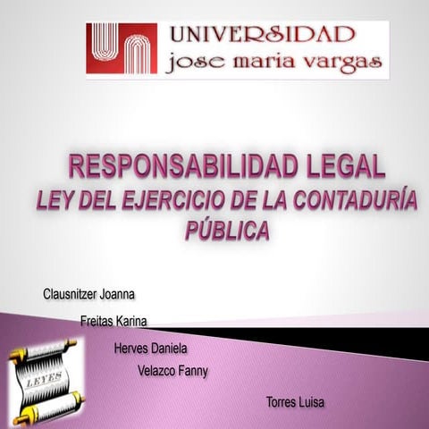 Responsabilidad legal .....