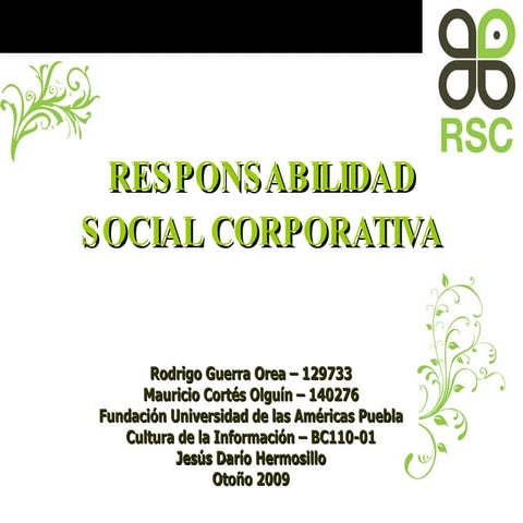 Responsabilidad Social Corporativa