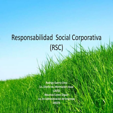 Responsabilidad  Social Corporativa (Rsc)