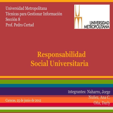 Responsabilidad social universitaria