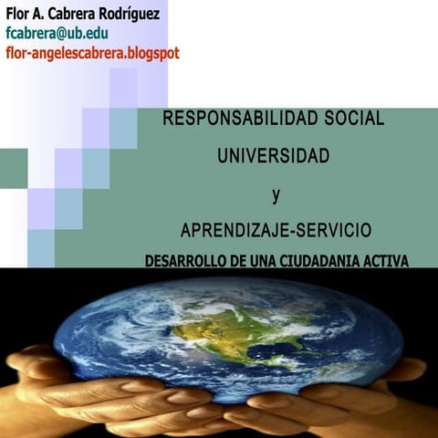Responsabilidad Social Universitaria  y Aprendizaje Servicio
