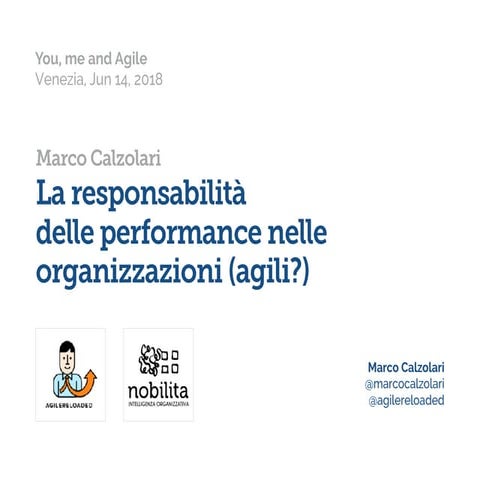La responsabilità delle performance