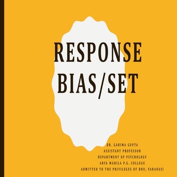 Response bias