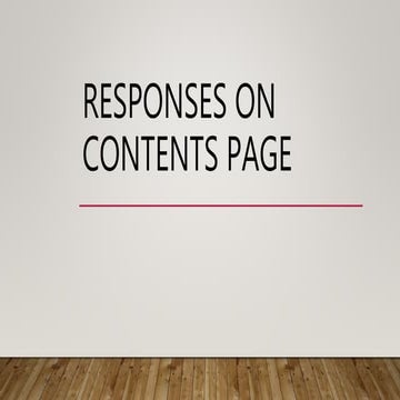 Response on contents