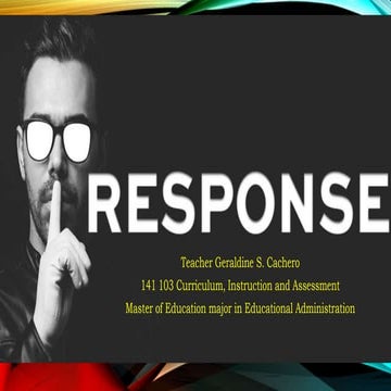 Responses to Issues and Concerns in Curriculum