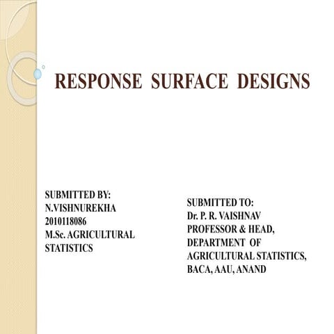 Response surface design