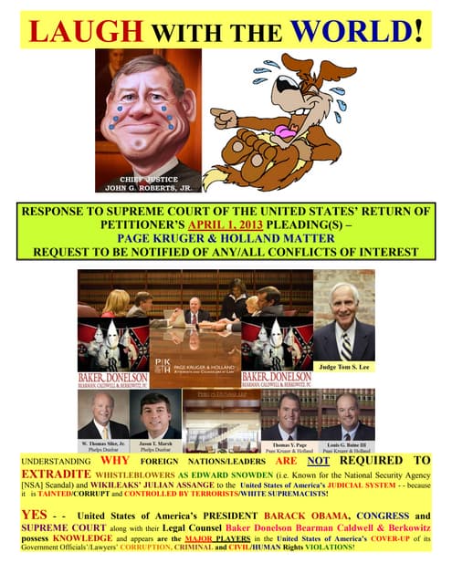 06/10/13 - RESPONSE TO 04/09/13US SUPREME COURT LETTER (PKH) - For Translations