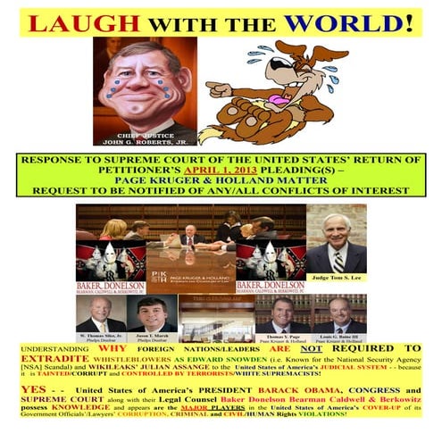 06/10/13 - RESPONSE TO 04/09/13US SUPREME COURT LETTER (PKH) - For Translations