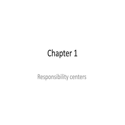 Chapter 6 Cost Accounting: Responsibility Accounting | PPT