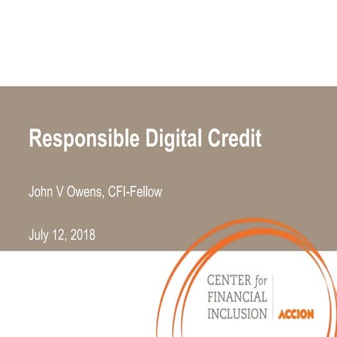 Responsible Digital Credit Webinar 