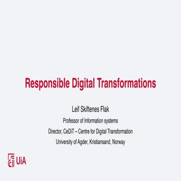 Responsible digital transformations(1)