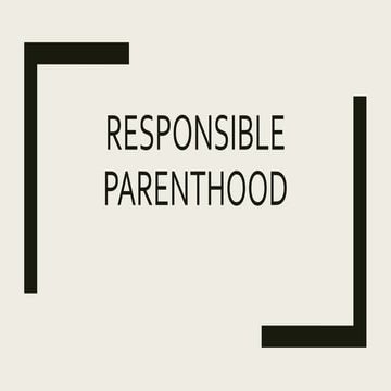Responsible parenthood