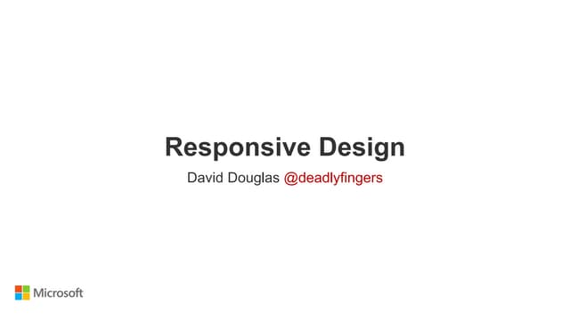 Responsive Design from problem to production