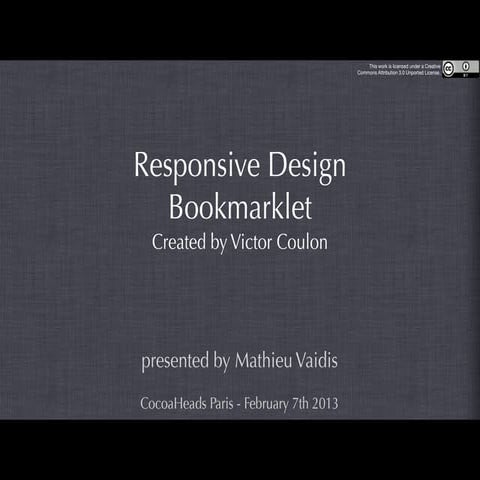 Responsive design bookmarklet