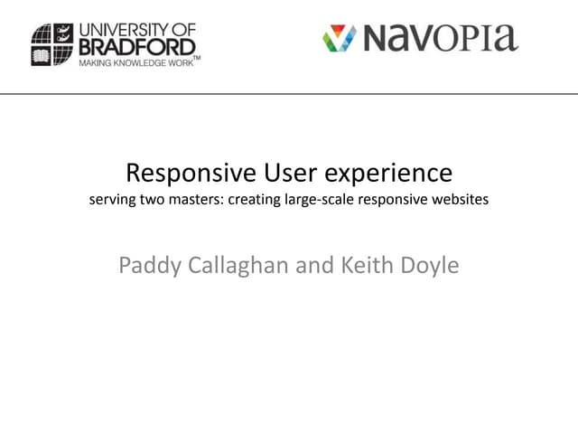Creating Large-Scale Responsive Websites