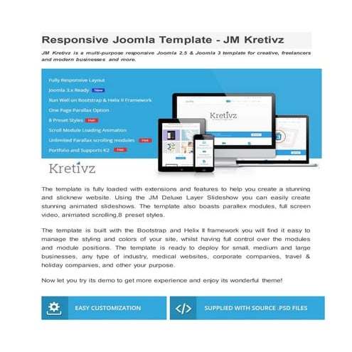Responsive joomla template