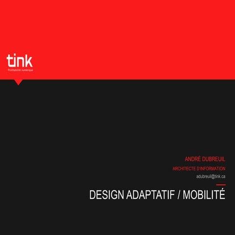 Design adaptatif / Mobilité