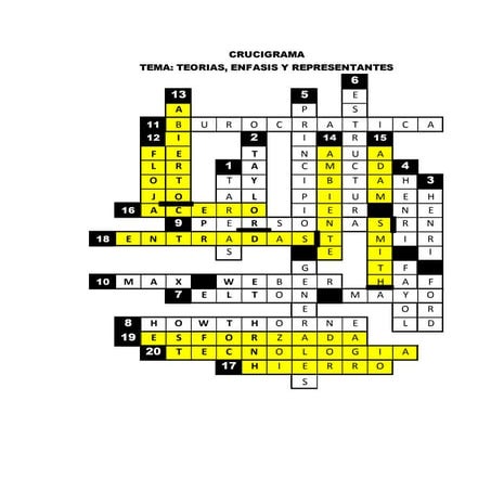 Respuesta a crucigrama