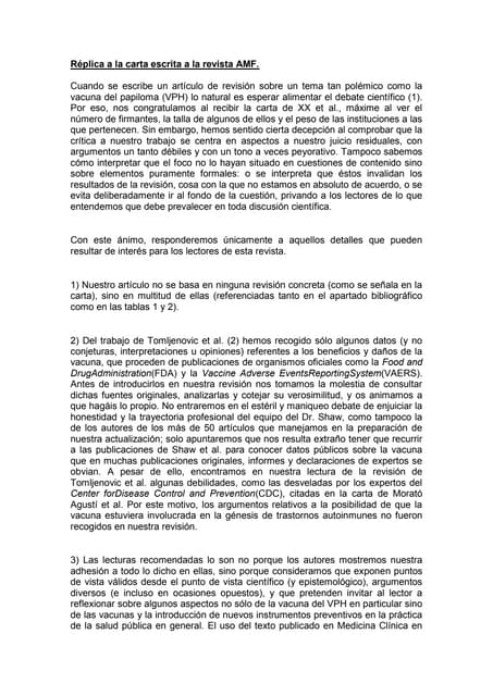 Respuesta carta amf