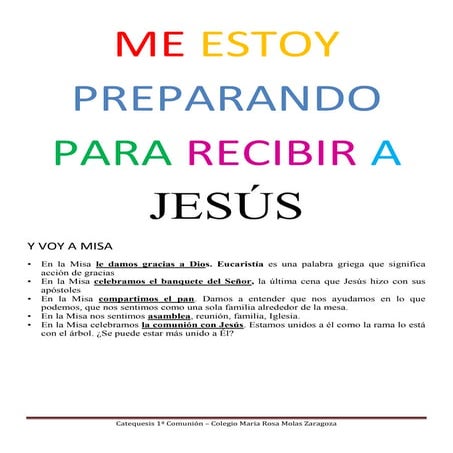 Guía con las respuestas de la misa