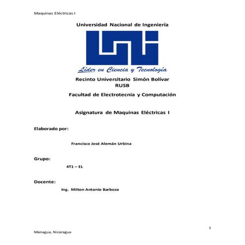 Cuestionario de Maquinas Eléctricas I