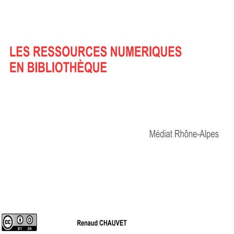 Ressources numériques en bibliothèque