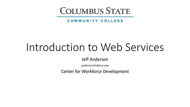 Introduction to Web Services