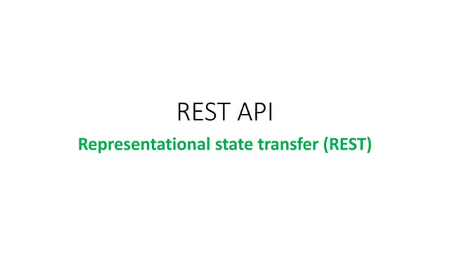 A REST API (also called a RESTful API or RESTful web API) is an application p...