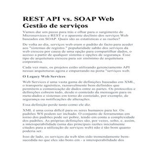 Rest api vs SOAP