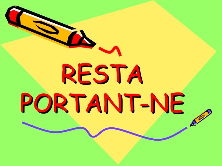 Resultado de imagen de resta portant explicación