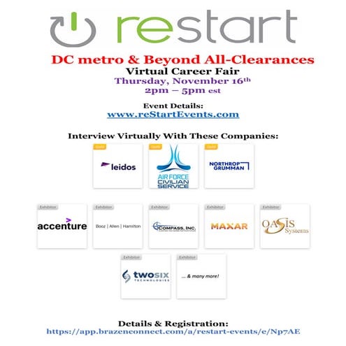 reStartEvents 11:16 DC metro & Beyond Employer Directory.pdf