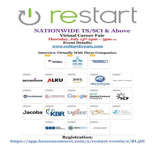reStartEvents 7-13 Nationwide TS/SCI & Above Employer Directory.pdf