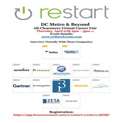 reStartEvents DC Metro & Beyond V-Career Fair Employer Directory.pdf