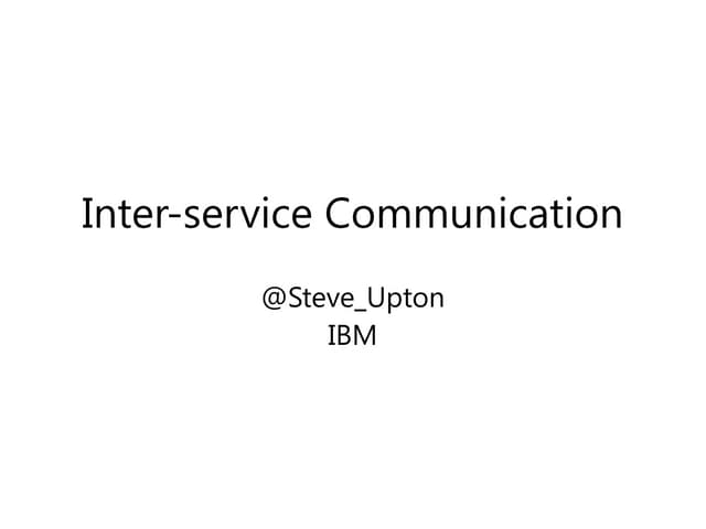 Inter-service communication