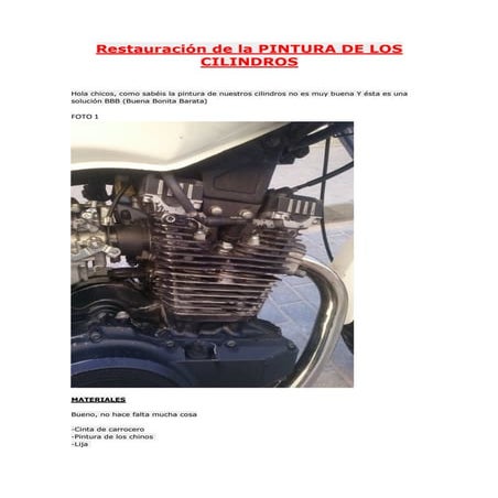 YAMAHA XS 400 - 28 - [BRICO NO MOTOR] - Restauración pintura cilindros