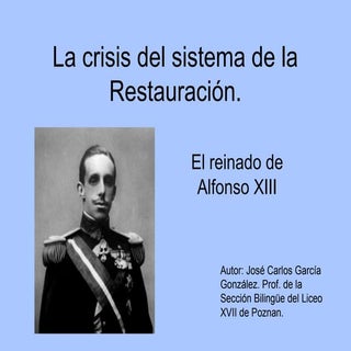 La crisis de la Restauración