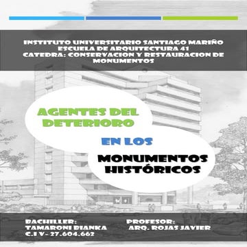 Conservación y Restauración de monumentos 