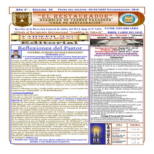 El Restaurador Nº 5 año 4º_28-02-2009