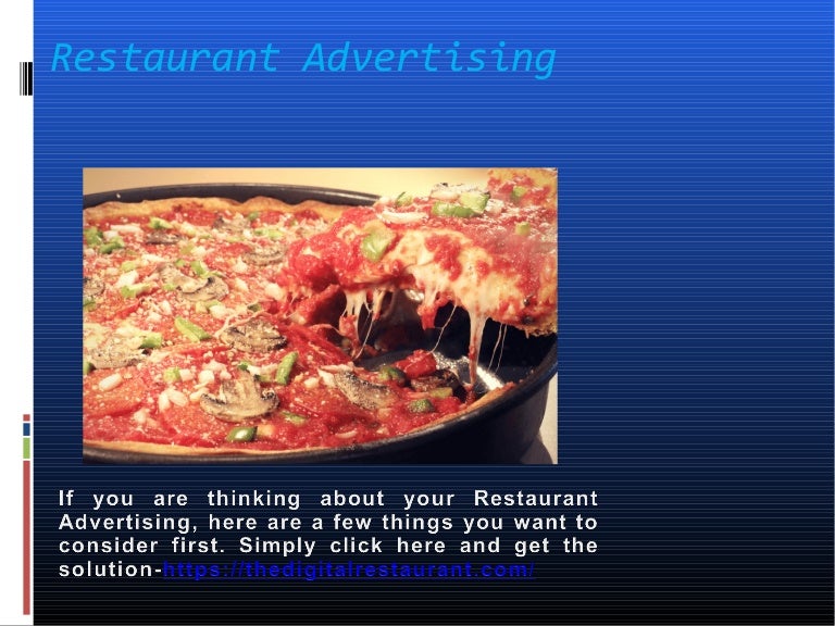Restaurant advertising