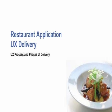 Restaurant application ux delivery