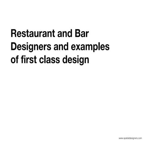 Restaurant Bar Design