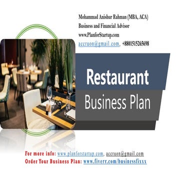Restaurant business plan