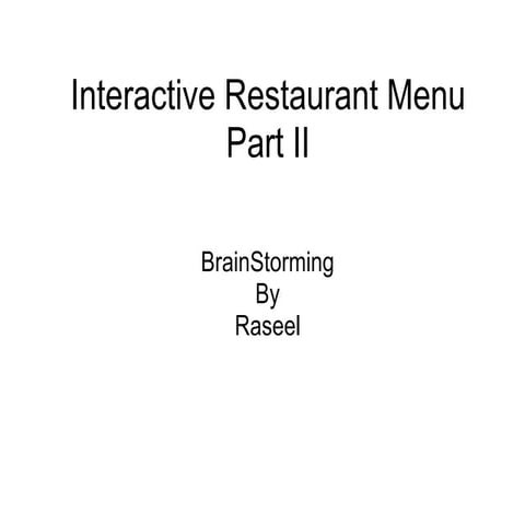 Restaurant Menu Tablet 2 | PPT