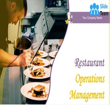 Restaurant Operations Management PowerPoint Presentation Slides