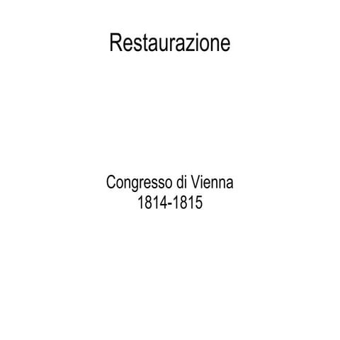 Restaurazione