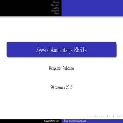 Live documentation for REST
